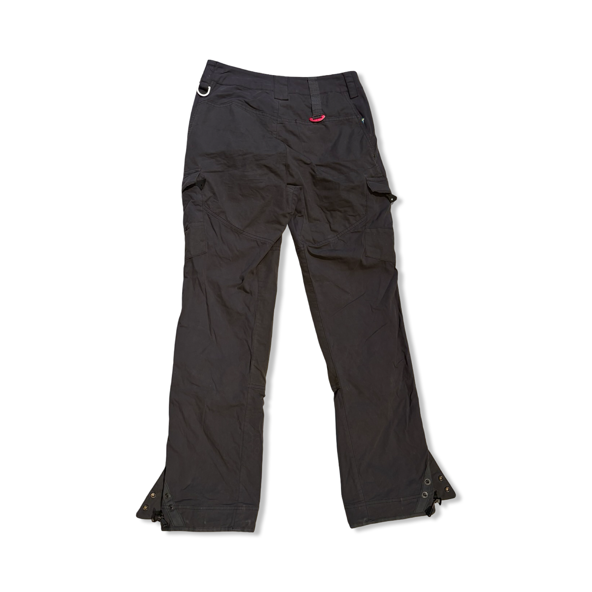 Grey Klättermusen women's Gere 3.0 hiking pants, back view against a white background.
