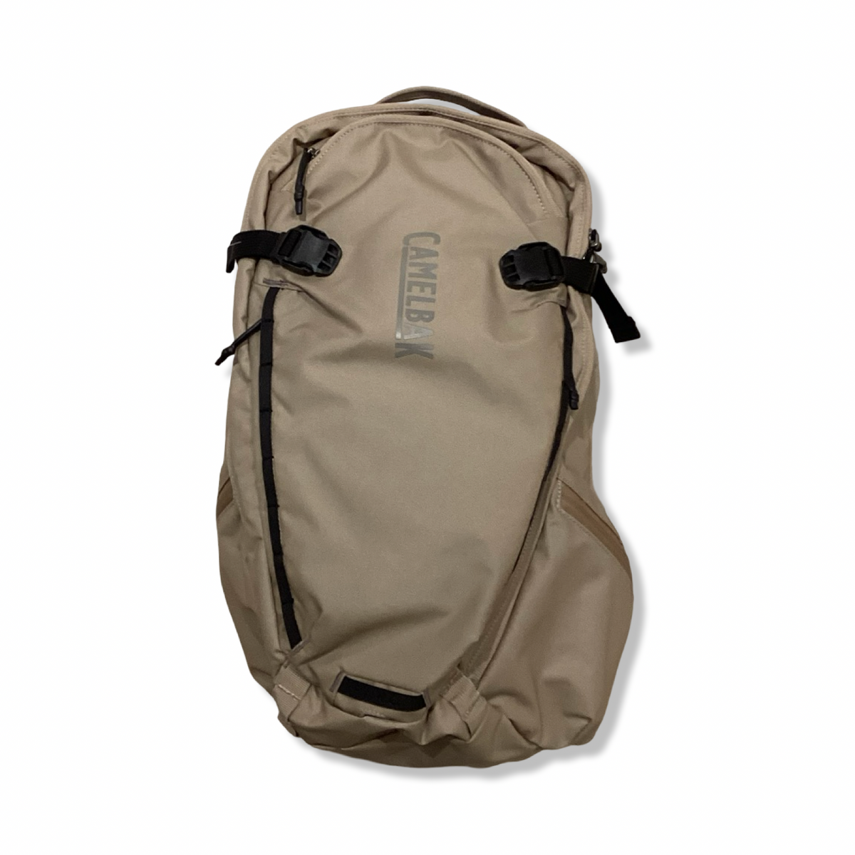 Beige Camelbak HAWG 20 L ryggsäck för unisex, fotograferad framifrån mot en vit bakgrund.