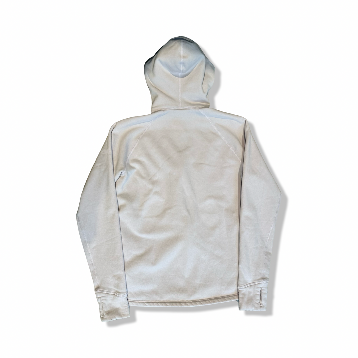 Back view of a pink women's Power Houdi hoodie in size L, photographed against a white background.