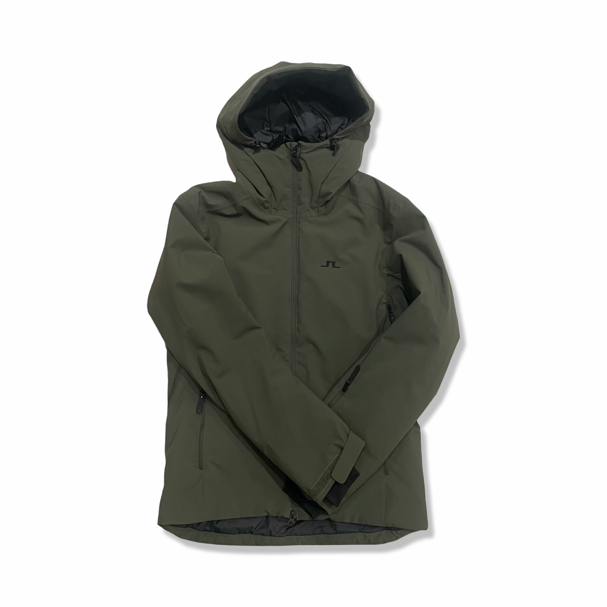 Green J.Lindeberg men's Ace jacket, front view against a white background.