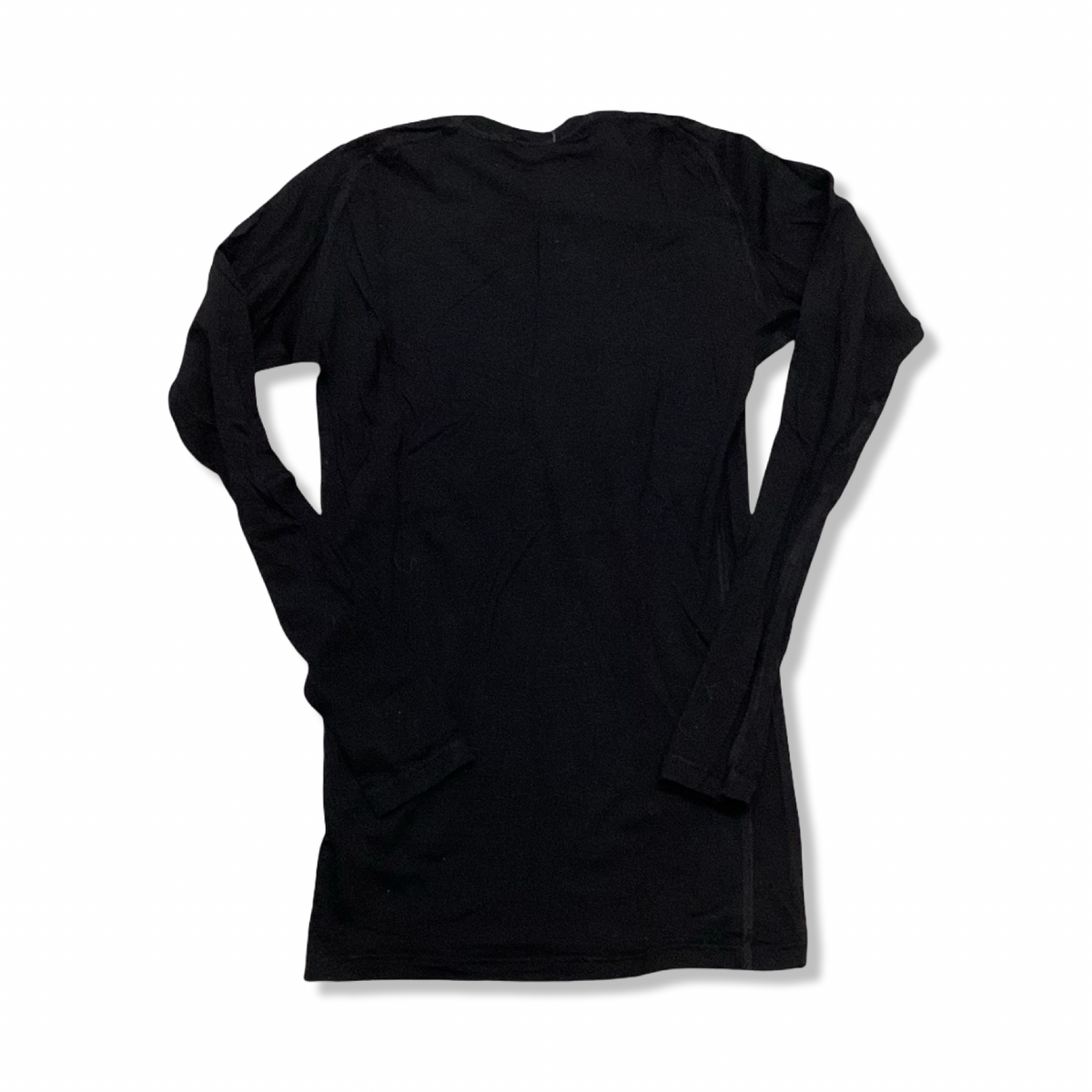 Black Aclima women's base layer top, back view against a white background.