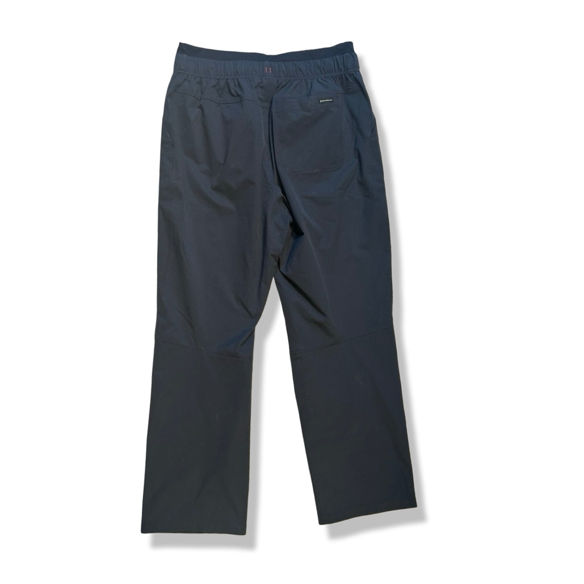 Black Black Diamond women's functional pants, back view against a white background.