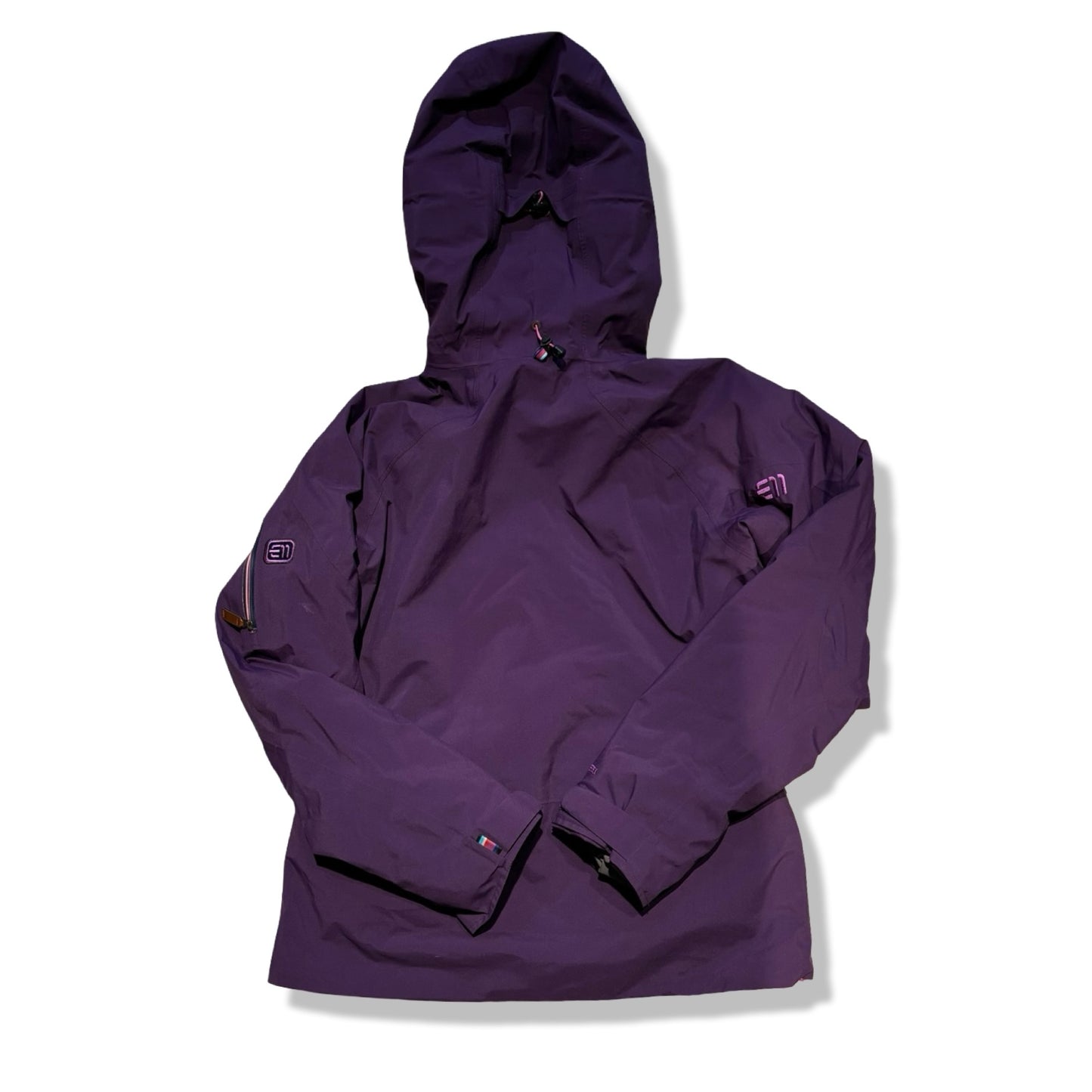 Baksidan av Elevenate Zermatt skidjacka för dam i lila.