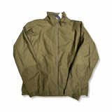 Brown Salomon men's functional jacket, front view against a white background.