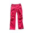 Red Houdini women's hiking trousers with a zipper, front view against a white background.