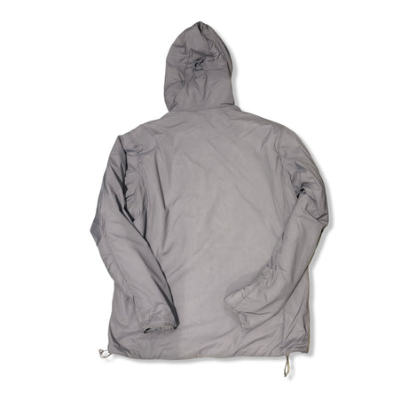 Purple Salomon hooded synthetic jacket, back view against a white background.