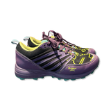 Purple and black Icebug women's running shoes in size 39, photographed from the side against a white background.