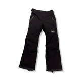 Black Helly Hansen children's ski pants, front view against a white background.
