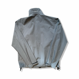 Grey Peak Performance men's shell jacket with Gore-Tex detail on the back collar, back view against a white background.