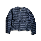 Blue Peak Performance women's down jacket, front view against a white background.
