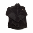 Black Fjällräven Vardag Pile men's fleece cardigan with zipper, front view against a white background.