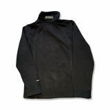 Black Peak Performance men's fleece windstopper jacket from the back, featuring a high collar and R&D logo.
