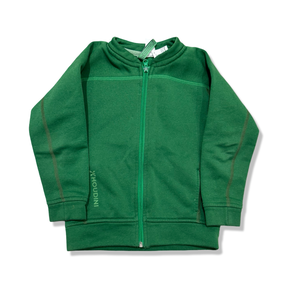 Green Houdini zippered fleece jacket, front view against a white background.