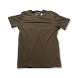 Olive Ortovox women's base layer top, front view against a white background.