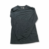 Green Ortovox men's long-sleeve base layer, front view against a white background.