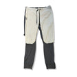 White and grey ON Running men's functional pants with a drawstring waist, front view against a white background.