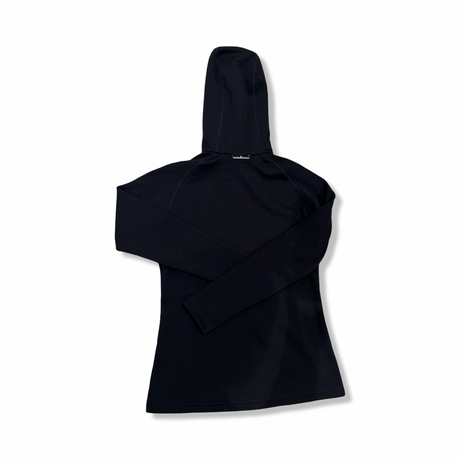 Blue Peak Performance hooded athletic top, back view against a white background.