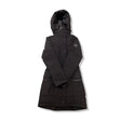 Black Canada Goose women's Black Label hooded down jacket, front view against a white background.
