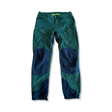 Men's green Haglöfs Rugged Mountain hiking pants with black reinforcements on a white background.