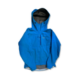 Blue men's Arc'teryx Gamma Hoody softshell jacket with a hood and zipper, front view against a white background.