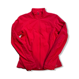 Red Arc'teryx women's windstopper jacket, front view against a white background.