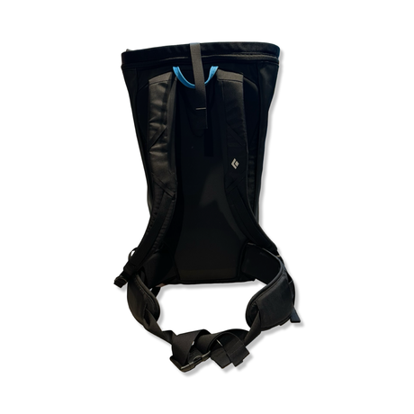 Black Black Diamond Creek 35L unisex backpack showing back straps, photographed against a white background.