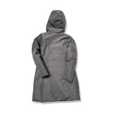 Back view of a black Dolomite Karakorum women's hooded down jacket against a white background.