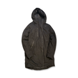 Svart parkas för dam från The North Face med huva, fotograferad framifrån mot en vit bakgrund.