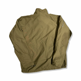 Back view of a brown Salomon men's functional jacket against a white background.