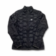 Black Elevenate women's down jacket, front view against a white background.
