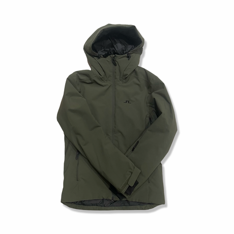 Green J.Lindeberg men's Ace jacket, front view against a white background.