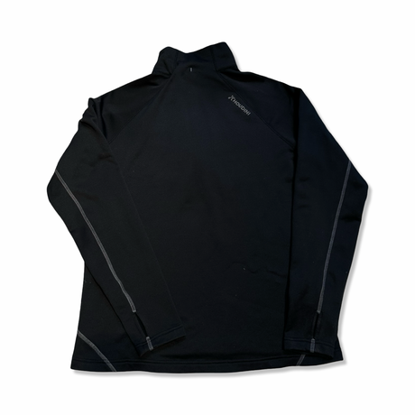 Black Houdini men's Powerstretch fleece sweater, back view against a white background.