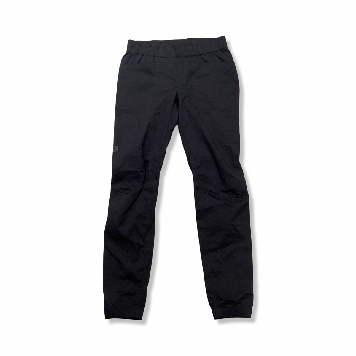 Black Ortovox women's pants with an elastic waistband, front view against a white background.