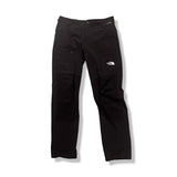 Black The North Face men's softshell trousers with zippered pockets, front view against a white background.