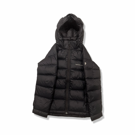 Black Peak Performance women's JR Frost down jacket, front view against a white background.
