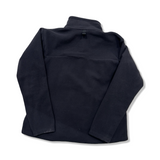 Back view of a black Haglöfs Mora women's fleece sweater against a white background.