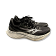 Black Saucony Endorphin Speed 4 women's running shoes, side view against a white background.