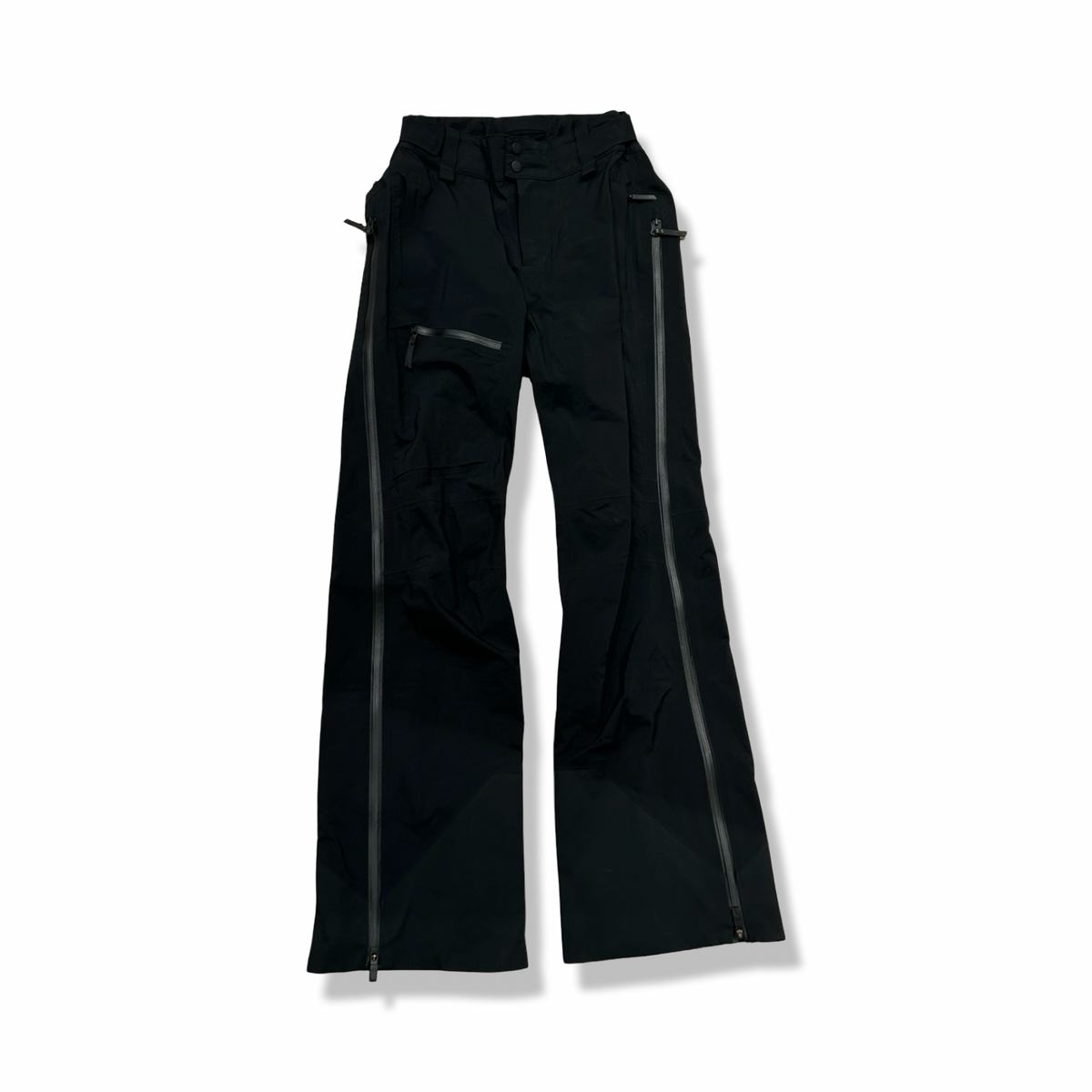 Black Peak Performance women's Gore-Tex shell pants, front view against a white background.
