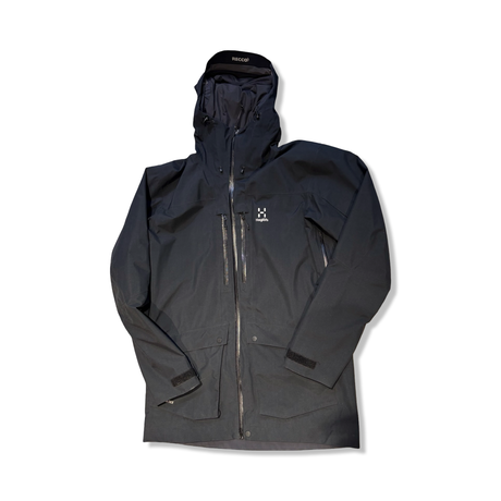 Grey Patagonia 3 in 1 Tres men's parkas with a hood, photographed from the front against a white background.