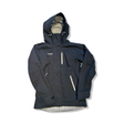 Black Bergans women's hooded shell jacket, front view against a white background.