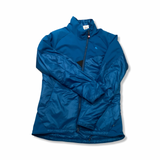 Blue Klättermusen Alv 2.0 women's synthetic jacket, front view against a white background.