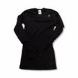 Black Aclima women's base layer top, front view against a white background.