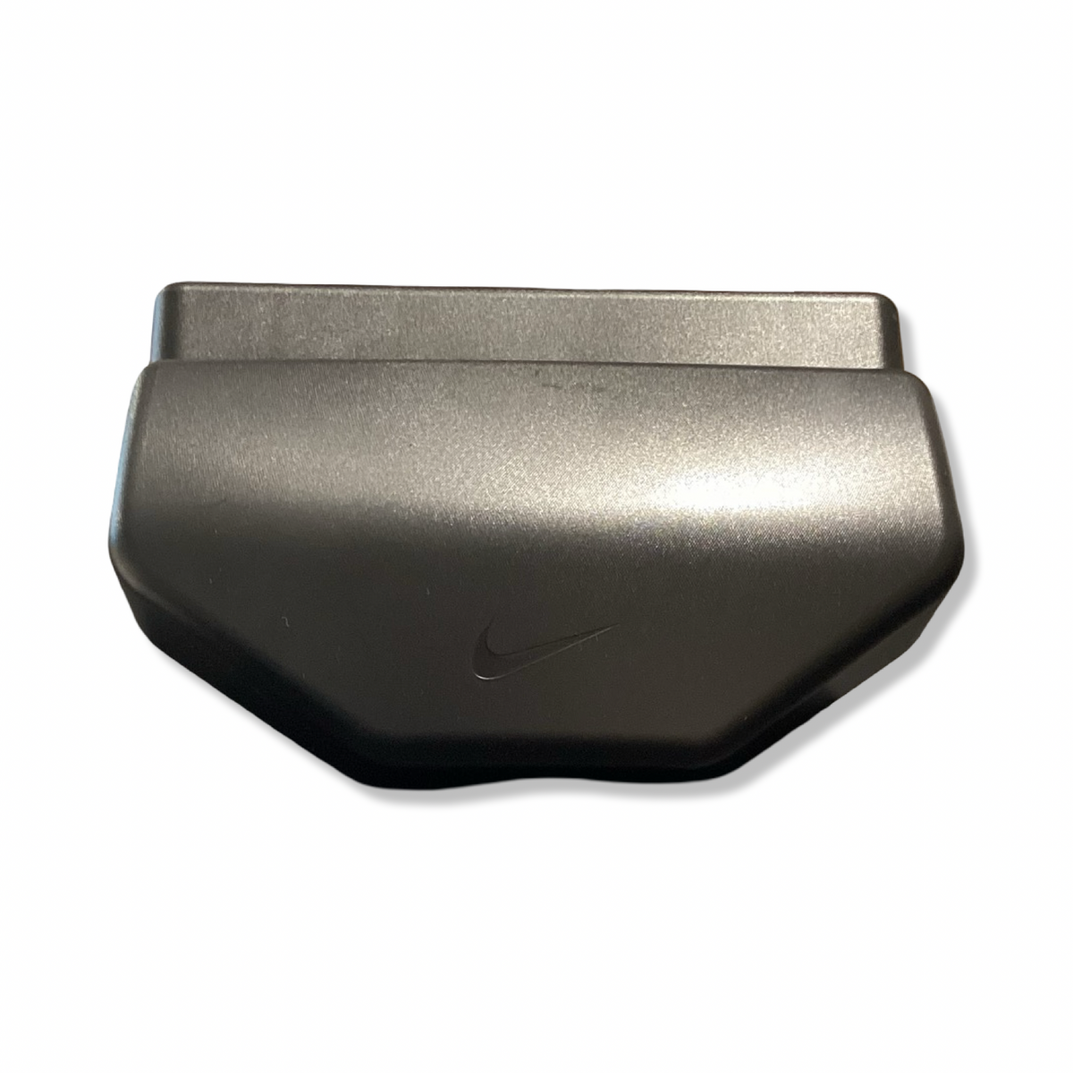 A black sunglasses case from Nike Vision with a logo, photographed against a white background.