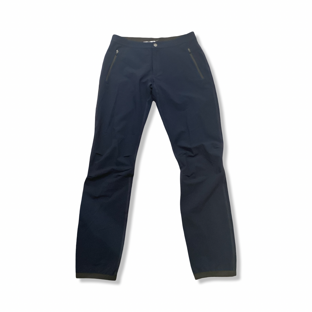 Black Fjällräven Hoja Hybrid women's hiking trousers, front view against a white background.