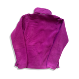 Pink Columbia women's fleece jacket, back view against a white background.