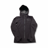 Black Black Diamond women's hooded shell jacket, front view against a white background.