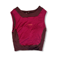 Red and dark red Icebreaker women's training top in size XS, front view against a white background.