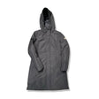 Black Dolomite Karakorum Parka women's hooded down jacket, front view against a white background.