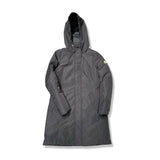 Black Dolomite Karakorum Parka women's hooded down jacket, front view against a white background.