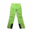 Lime green Dynafit women's softshell pants, front view against a white background.